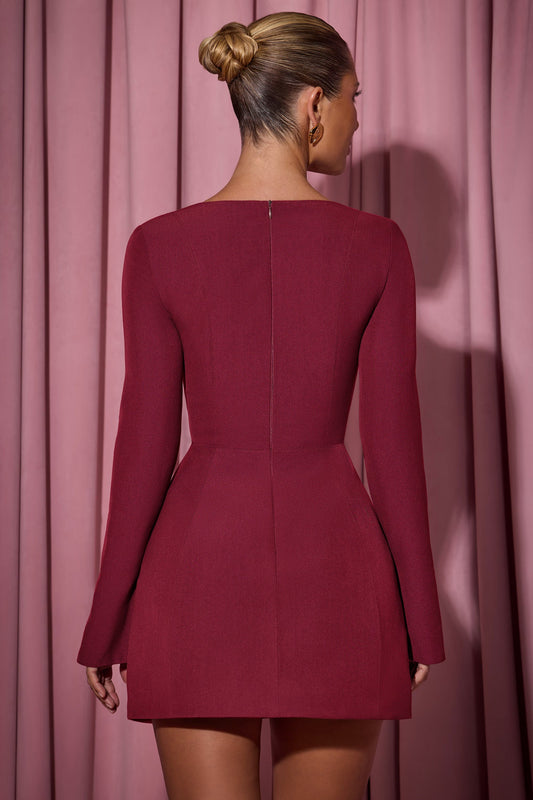 Long - Sleeve Mini Dress