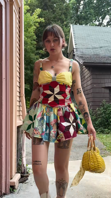 Patchwork Sun Mini Dress