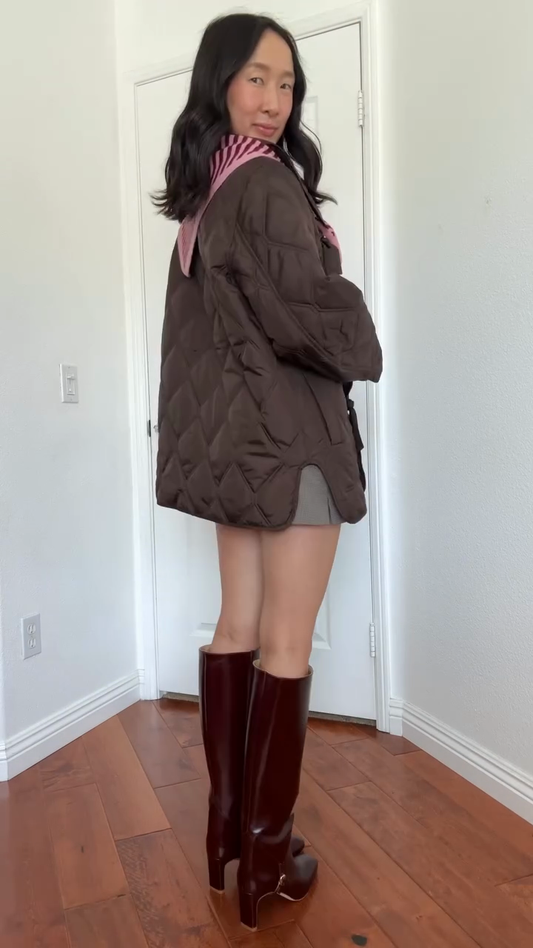 Brown Quilted Coat