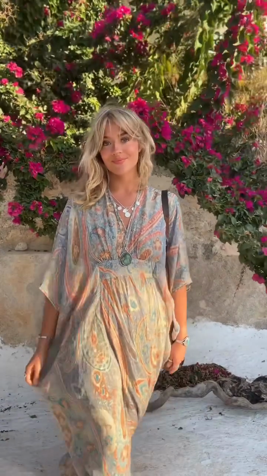 Paisley print maxi dress