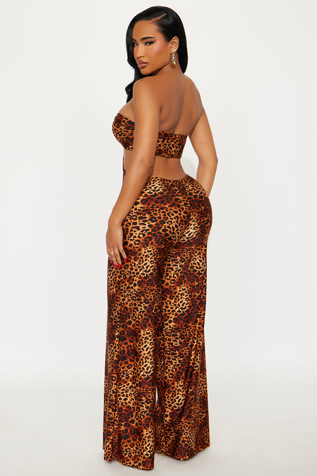 Leopard print jumpsuit