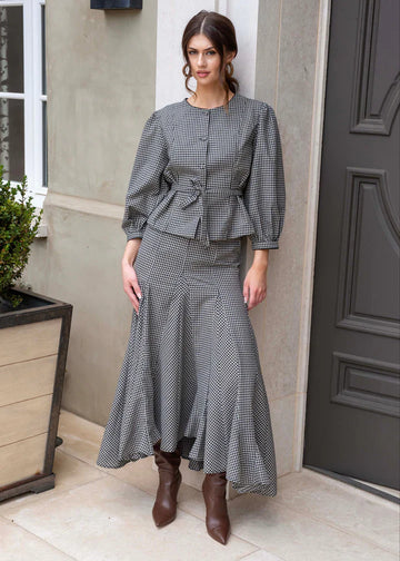 Flounce Hem Maxi Skirt Set