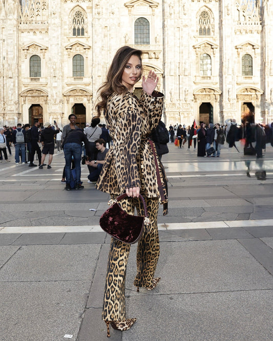 Leopard print suit