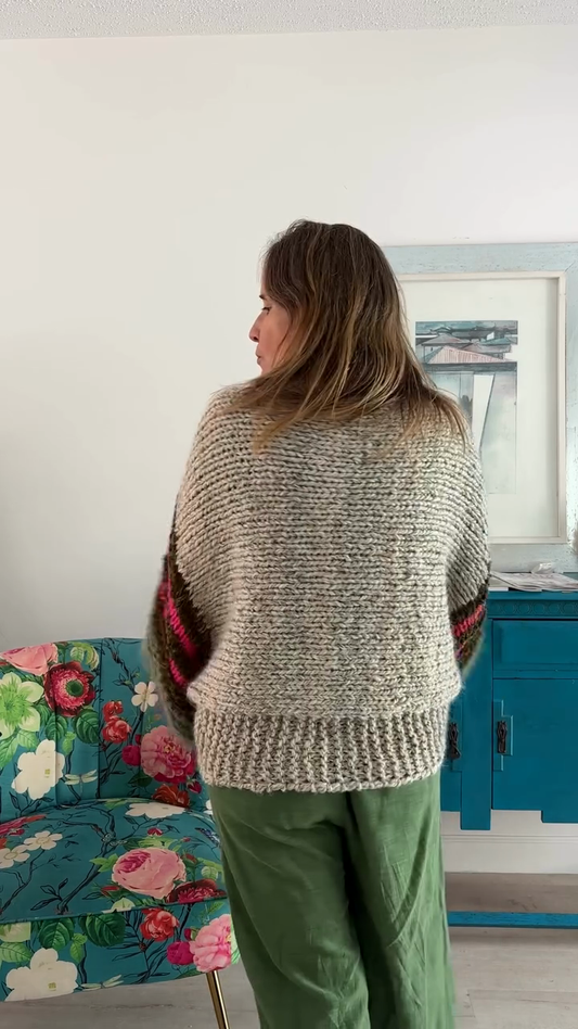 Color - Blocked Chunky Knit Sweater