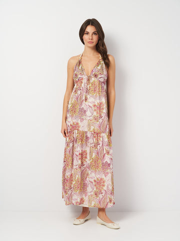 Floral Halter Maxi Dress