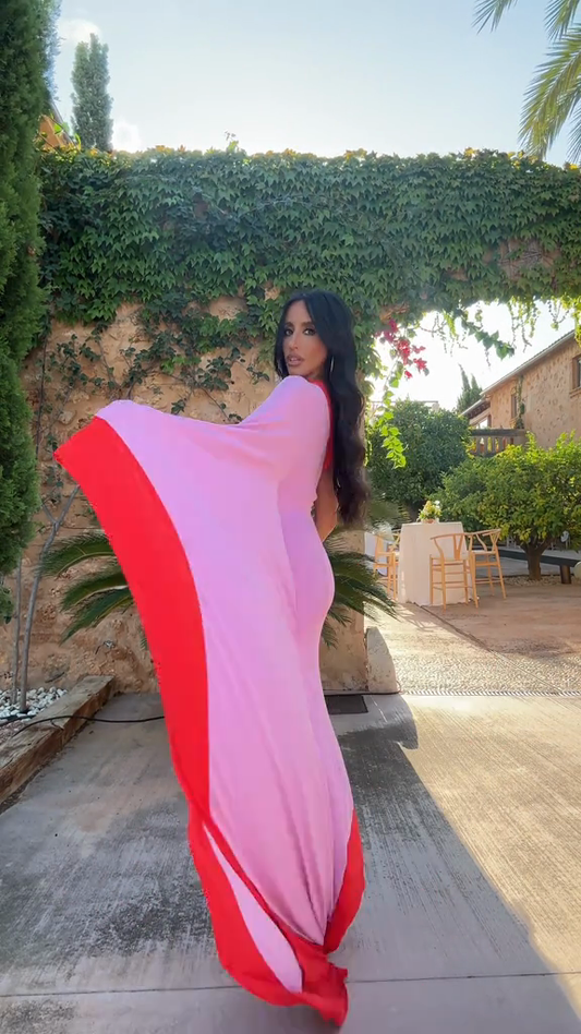 Elegant Flowing One Shoulder Maxi Dress