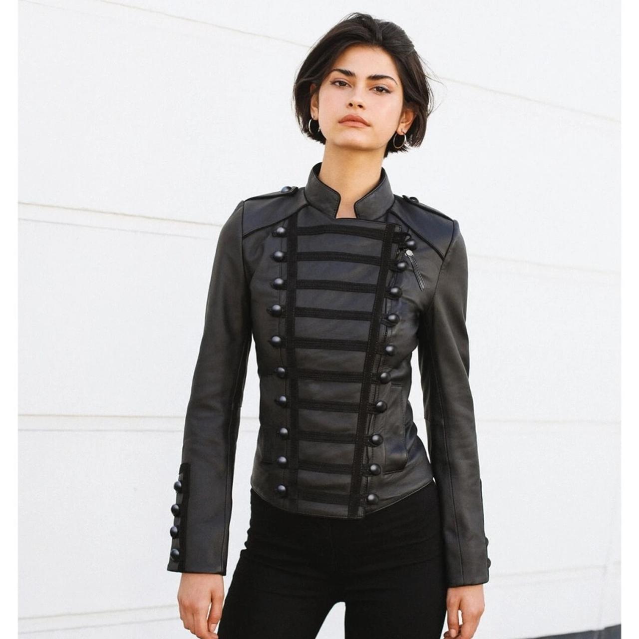 Black leather jacket