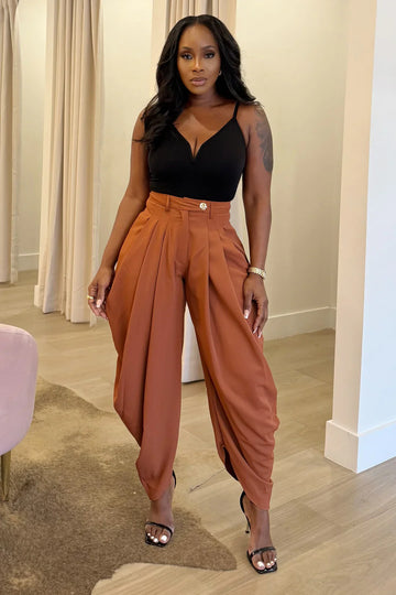 Monaco Drape High waist Trousers