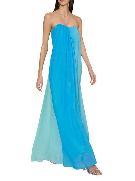 Strapless Ombre Maxi Dress