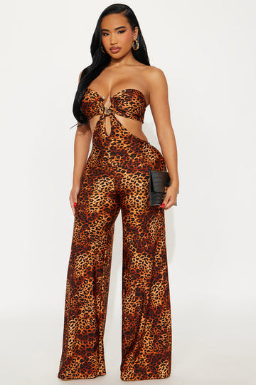 Leopard print jumpsuit