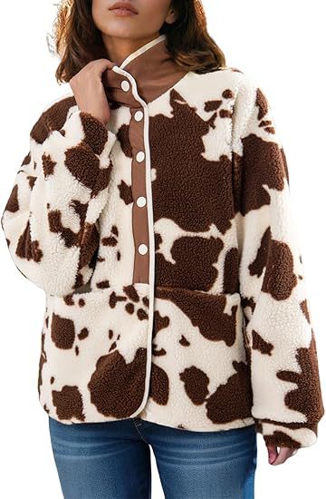 Lambswool Casual Printed Warm Jacket