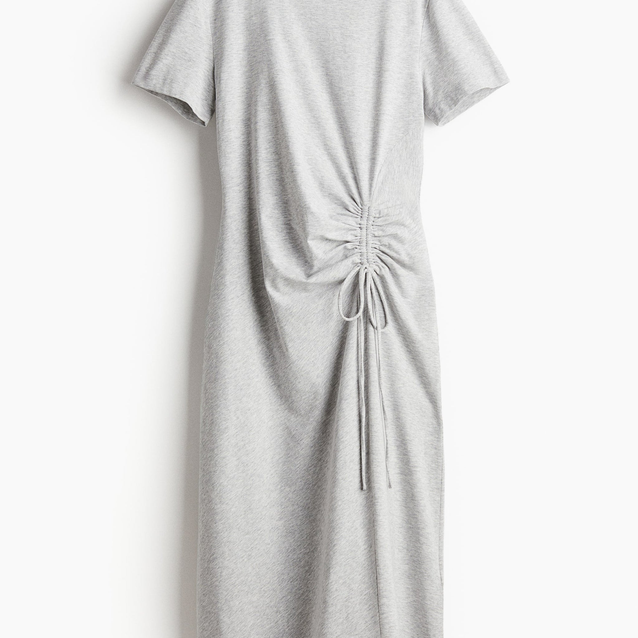 Grey Knotted T - Shirt Maxi Dress