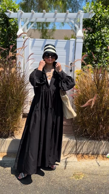 Black Tiered Maxi Dress