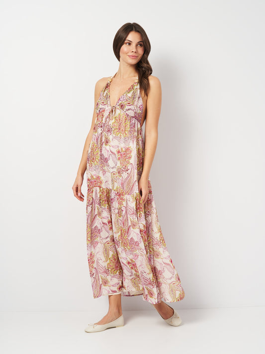 Floral Halter Maxi Dress