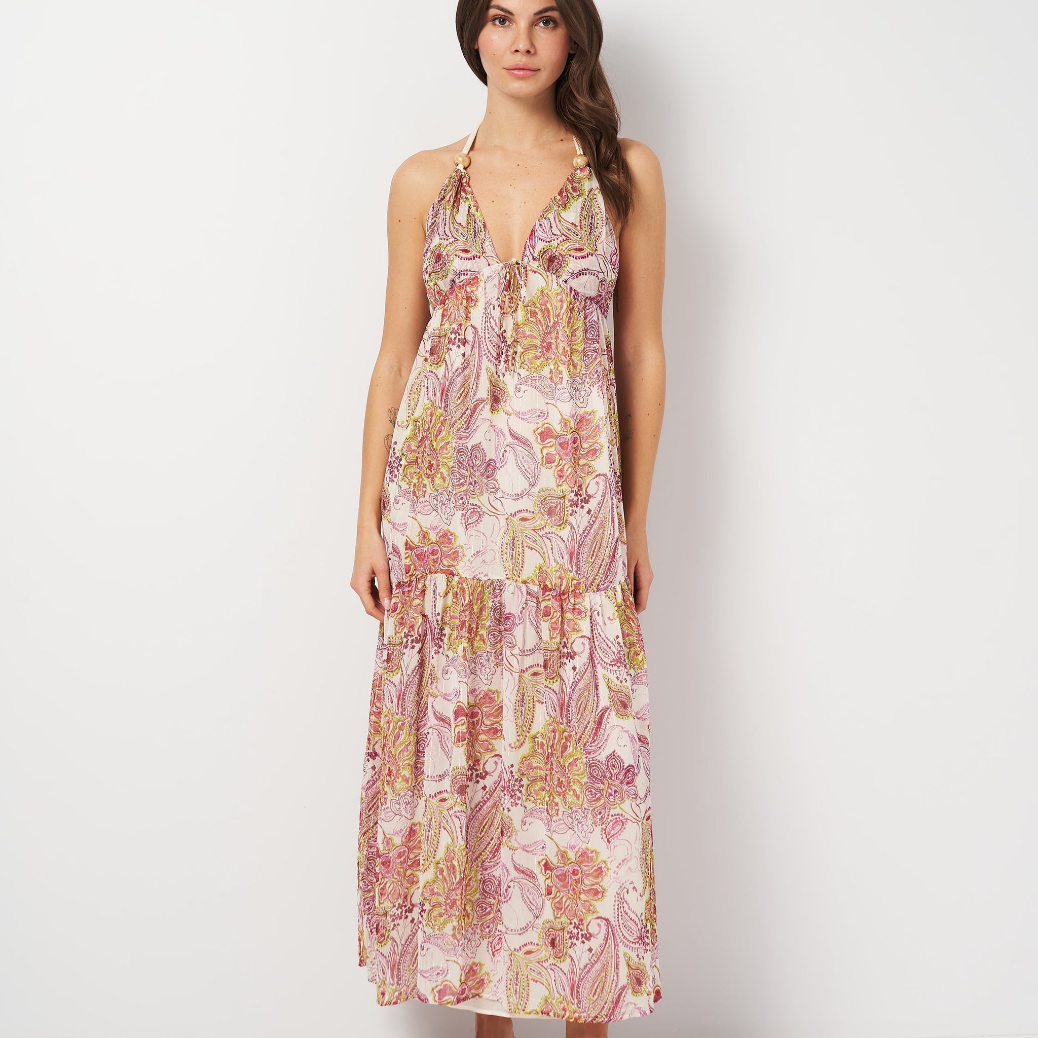 Floral Halter Maxi Dress